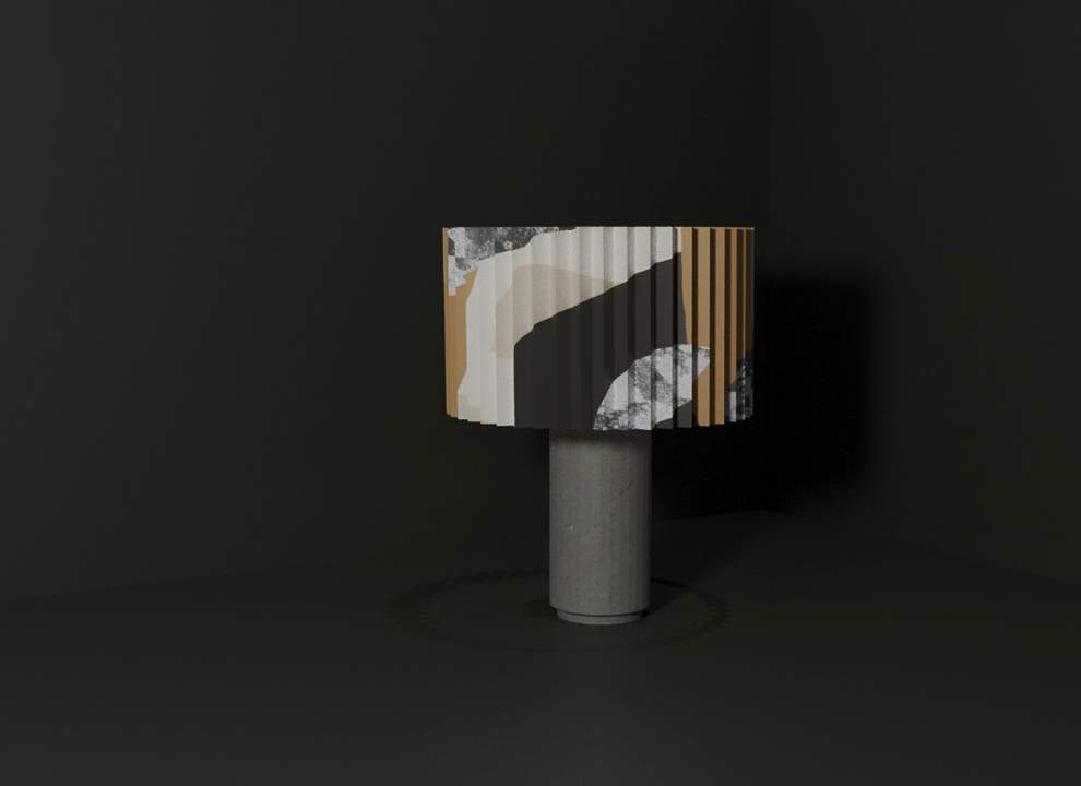 Sarsen Night Shade on Tower Table Lamp