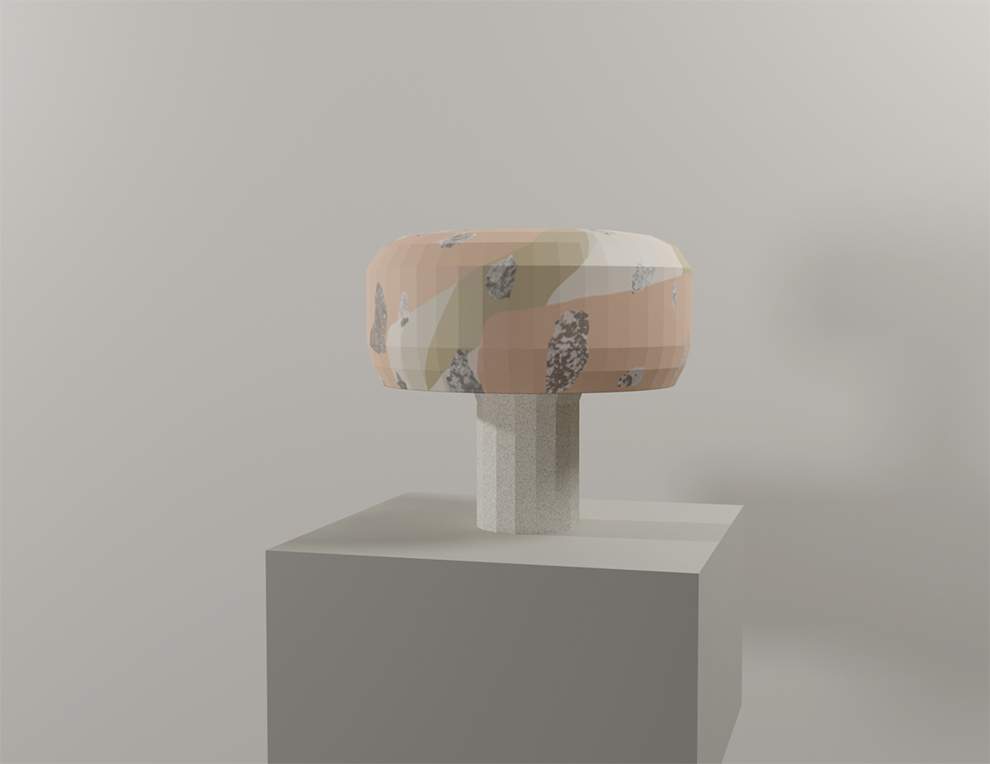 Sarsen Dawn Shade on Tower Bedside Lamp